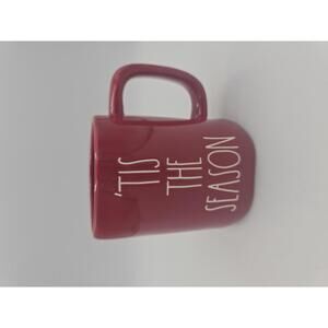 Red Rae Dunn 'Tis The Season Red Ceramic Christmas Mug